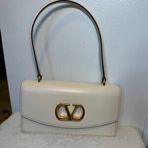 Valentino Garavani Cream Vain Tote Bag